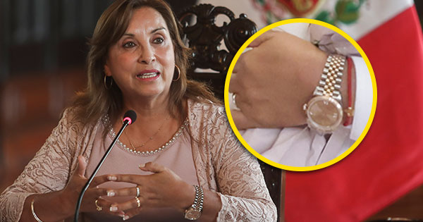 Dina Boluarte es descubierta usando un reloj Rolex que podría llegar a costar 14 mil dólares
