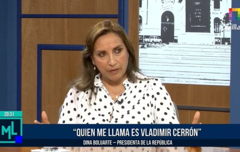 Dina Boluarte: "No he sido la cajera de Vladimir Cerrón"