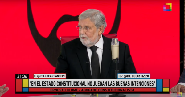 Portada: Ernesto Blume reitera que Alberto Fujimori no puede postular en próximas elecciones: "El indulto no lo declara inocente"