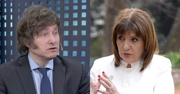 Portada: Milei asegura que Bullrich 'ponía bombas' y ella responde: "Ya superé la violencia"