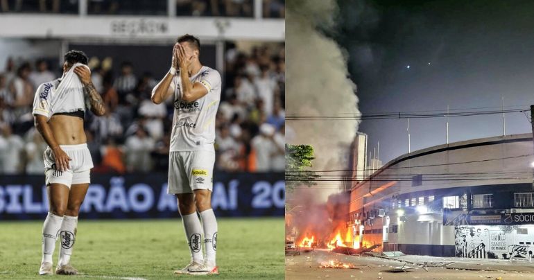 Santos de Pelé y Neymar descendió a la Serie B de Brasil por primera vez en su historia: hubo violencia y desolación