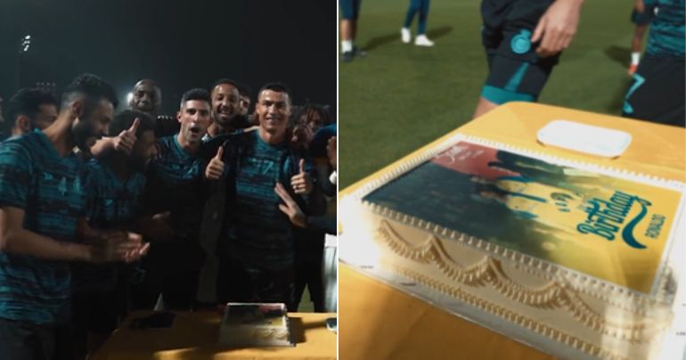 ¡Feliz Cumpleaños, Cristiano! Al Nassr le regaló una torta a Ronaldo por su día