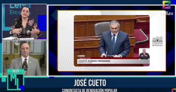 José Cueto: "Mi bancada va a definir mañana la censura contra Vicente Romero"