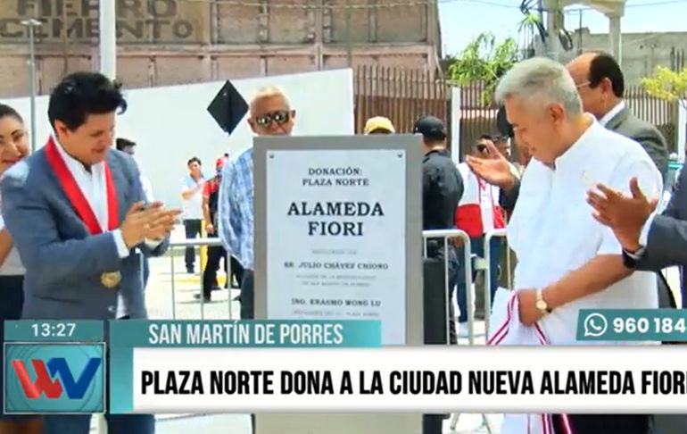 Plaza Norte inaugura nueva Alameda Fiori en San Martín de Porres