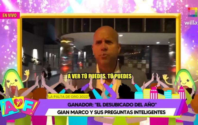 Gian Marco se corona como 'El desubicado del año' por menospreciar trabajo de reportero