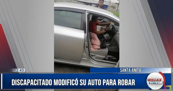 Santa Anita: delincuente minusválido modificó su auto para robar con sus compinches (VIDEO)