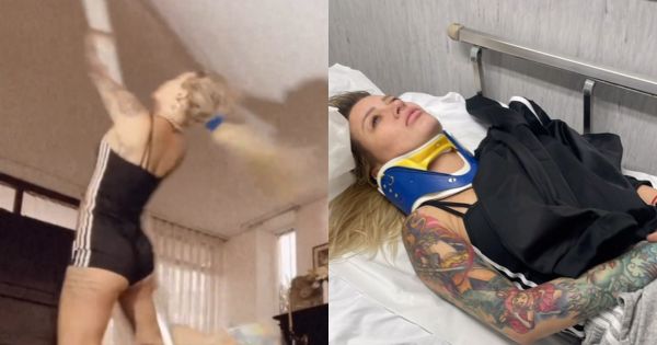 Portada: Leslie Shaw sufre aparatoso accidente tras desprenderse tubo de pole dance (VIDEO)