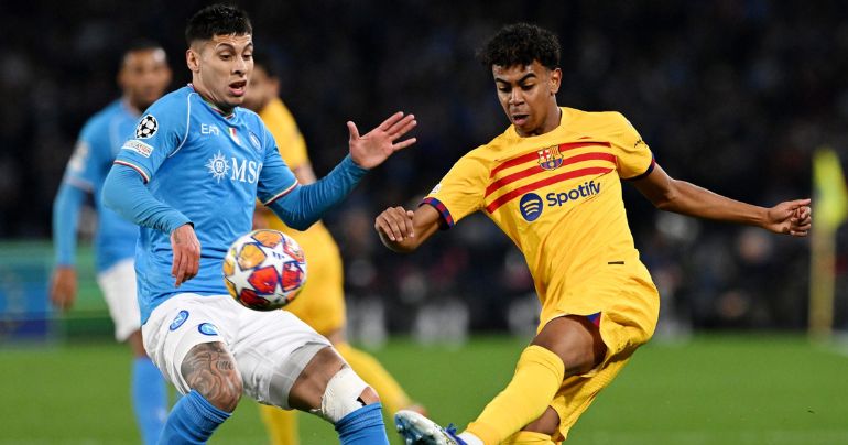 Champions League: Napoli igualó 1-1 con Barcelona por los octavos de final del torneo