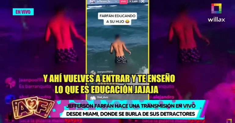 Jefferson Farfán bromea con su hijo tras críticas sobre su ‘educación’: “Tengo que enseñarte valores”