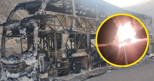 Bus interprovincial se incendió en Arequipa: pasajeros se salvaron de morir quemados