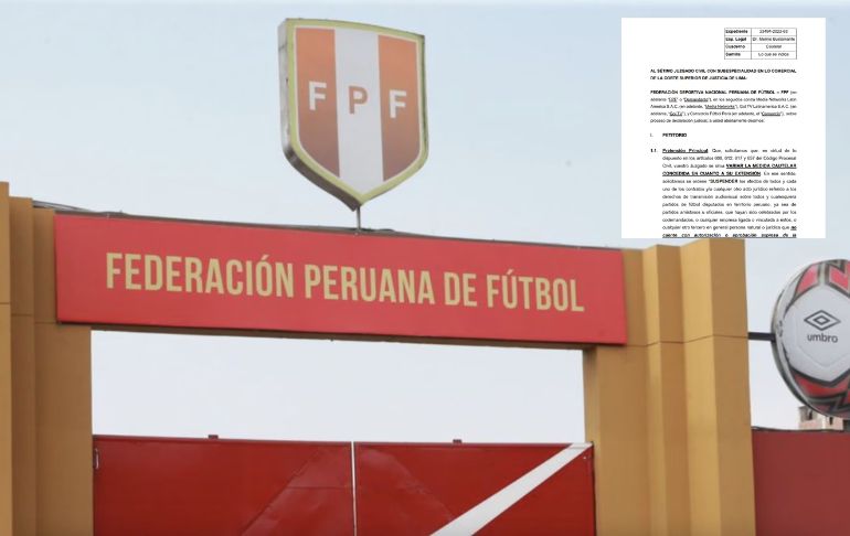 FPF pide cambiar la medida cautelar que impide la transmisión televisiva de los partidos de la Liga 1