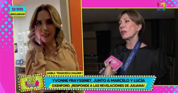 Portada: Yvonne Frayssinet sobre mala relación de Marcelo Oxenford con Juliana: "Me gustaría que se arreglen"