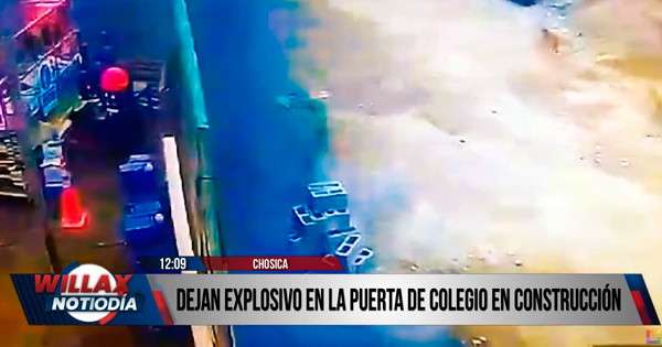 Chosica: sujetos detonan explosivo en la puerta de colegio en construcción