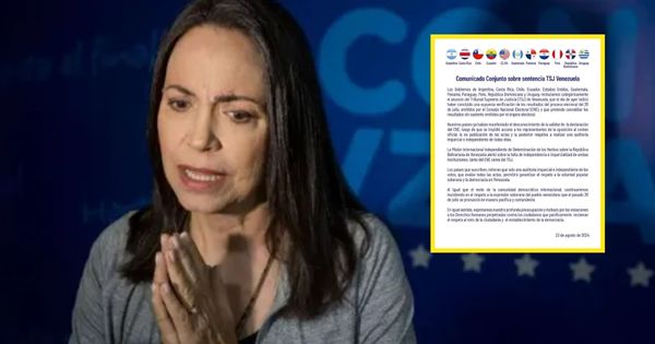 María Corina Machado saluda al Perú y otros 10 países por rechazar convalidación del triunfo de Nicolás Maduro