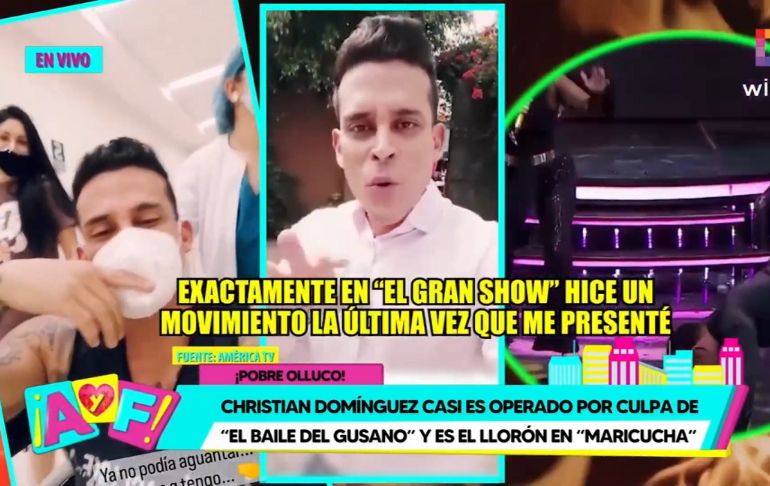 Christian Domínguez se lesionó por hacer 'el baile del gusano'