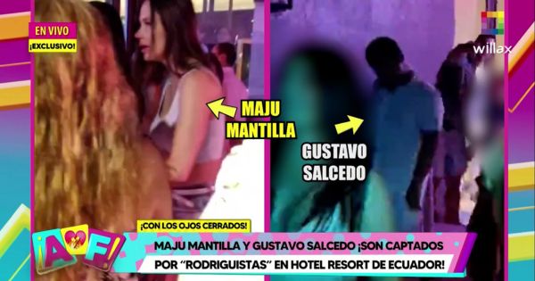 Maju Mantilla y Gustavo Salcedo fueron captados en resort de Ecuador