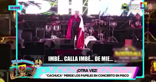 'Cachuca' insulta al público durante concierto: "Calla imbé... de mier..."