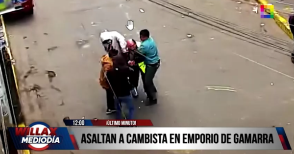 Portada: Gamarra: delincuentes armados asaltan a cambista en plena luz del día