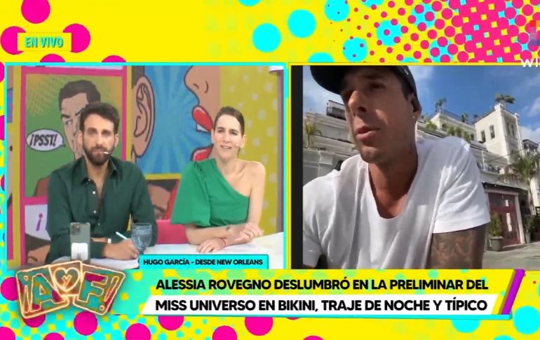 Hugo García sobre Alessia Rovegno en la preliminar del Miss Universo: "Tuvo problemas con el vestido y los zapatos"