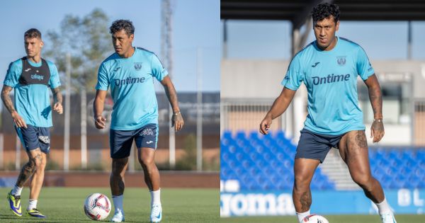 Portada: Renato Tapia realizó su primer entrenamiento con el Club Leganés: así lo recibieron sus compañeros