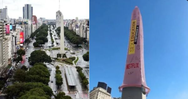 Argentina: ¿se colocó un preservativo gigante en el Obelisco de Buenos Aires?