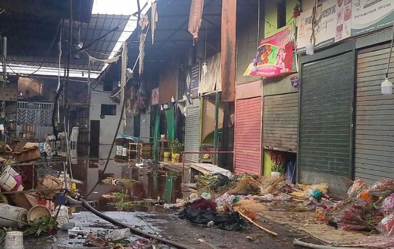 Mercado de flores Santa Rosa estima pérdidas de dos millones de soles tras incendio