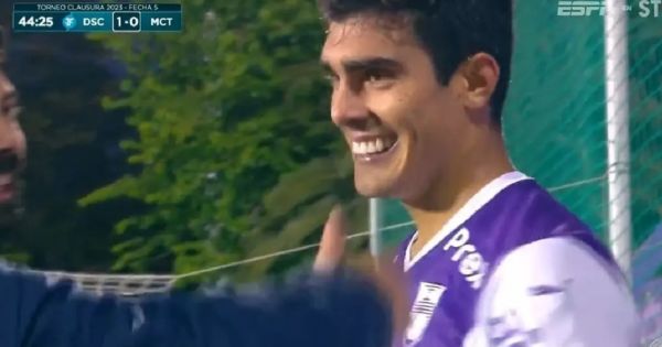 ¡Definió con categoría! Alfonso Barco marcó un golazo con la camiseta del Defensor Sporting