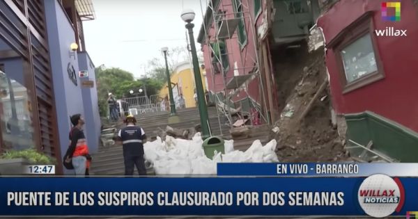 Puente de los Suspiros es clausurado por dos semanas tras colapso de inmueble histórico