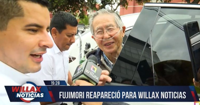 Portada: Alberto Fujimori reapareció para las cámaras de Willax Noticias tras excarcelación