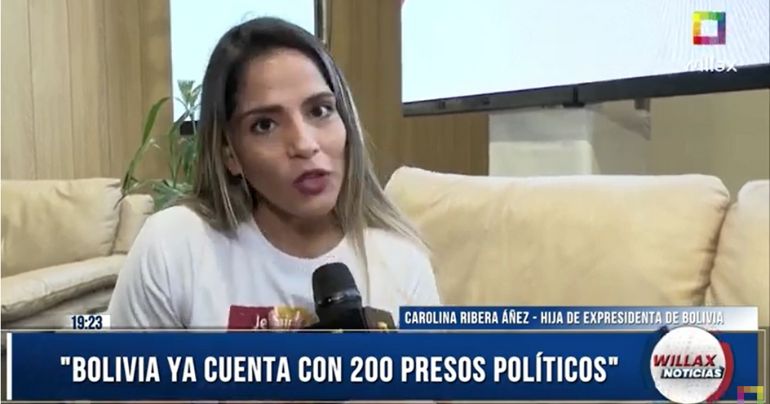 Hija de la expresidenta Jeanine Ánez: "Bolivia ya cuenta con 200 presos políticos"