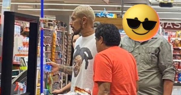 Paolo Guerrero fue captado haciendo compras en supermercado de Trujillo