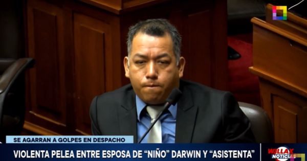 Darwin Espinoza en aprietos: esposa del congresista se agarró a golpes con su "asistenta" en despacho