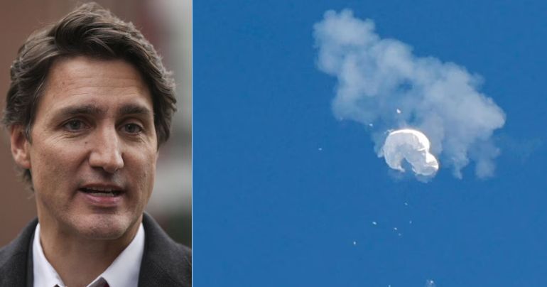 Justin Trudeau informó que un caza estadounidense derribó un "objeto no identificado" sobre Canadá
