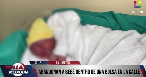 La Libertad: abandonan a bebé dentro de una bolsa en la calle