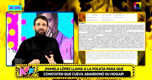 Pamela López denunció a Christian Cueva por abandono de hogar