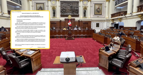 Portada: Congreso: elección de nueva Mesa Directiva para período 2024-2025 será el próximo viernes 26 de julio