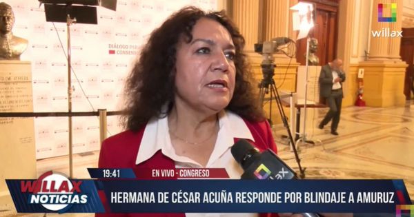 María Acuña señala que su bancada no blindó a Rosselli Amuruz: "Es un tema que tiene que ir a Ética"