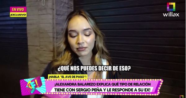 ¿Alexandra Balarezo decepcionada porque Vanessa López entró a 'depa' de Sergio Peña?