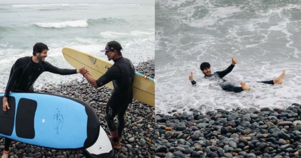 Portada: Sebastián Yatra estuvo surfeando en una playa de Miraflores: "Qué felicidad me da regresar"