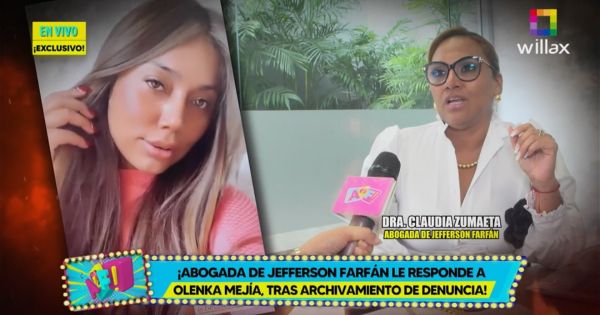 Portada: Abogada de Jefferson Farfán asegura que Olenka Mejía también le atribuyó embarazo a otros hombres