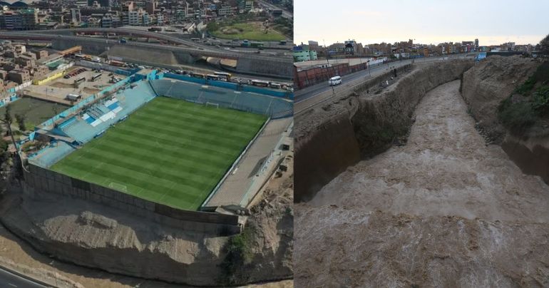 Portada: Sporting Cristal: ¿estadio Alberto Gallardo se verá afectado por incremento de caudal del río Rímac?