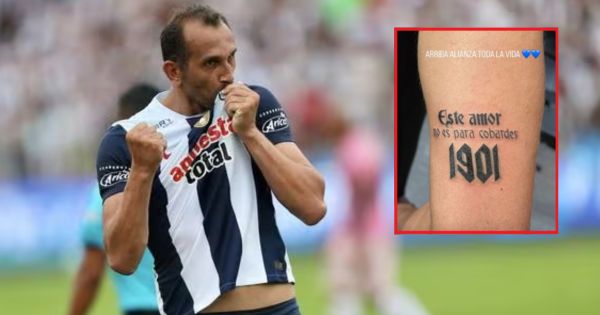 Hernán Barcos se hizo un tatuaje alusivo a Alianza Lima: "Este amor no es para cobardes"