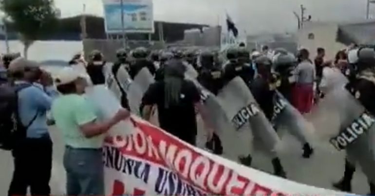 Moquegua: vándalos provocan disturbios en actividad del premier Alberto Otárola