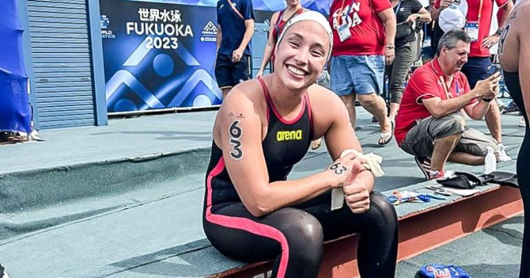 ¡Orgullo nacional! Nadadora María Alejandra Bramont-Arias clasificó a los Juegos Olímpicos París 2024