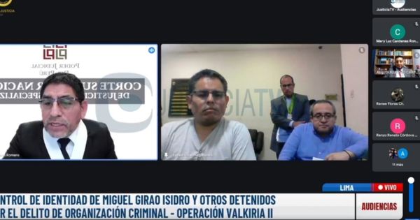 Caso Operativo Valkiria: este jueves continuará audiencia de prisión preventiva contra Miguel Girao