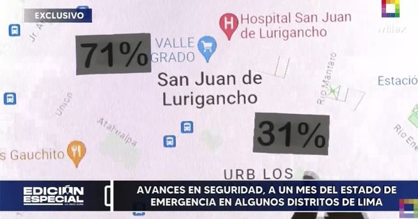 Avances en seguridad, a un mes del estado de emergencia en algunos distritos de Lima
