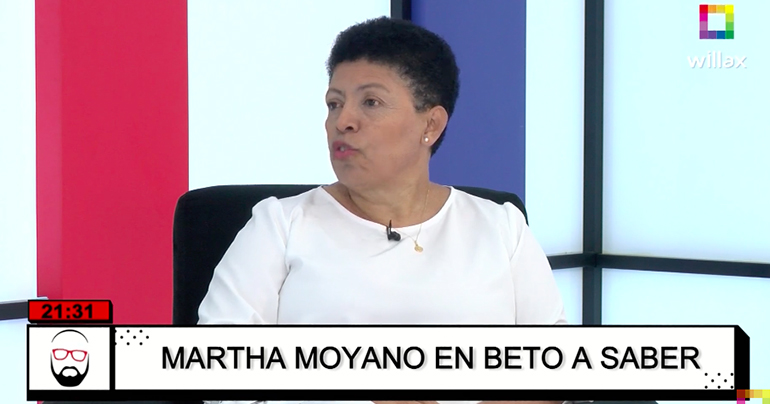 Martha Moyano: Guerra García "se equivocó" al votar en contra de pedir impedimento de salida del país para Betssy Chávez