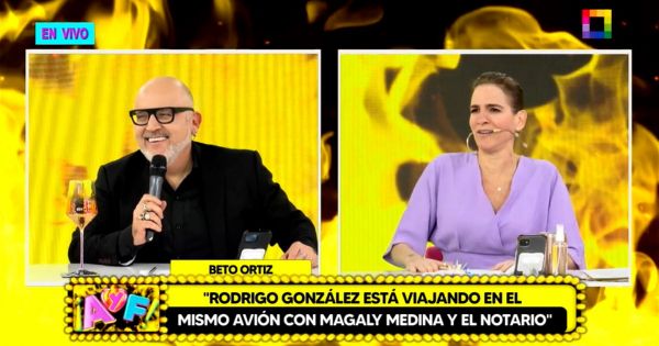 Portada: Rodrigo González está viajando en el mismo avión con Magaly y su notario, revela Beto Ortiz