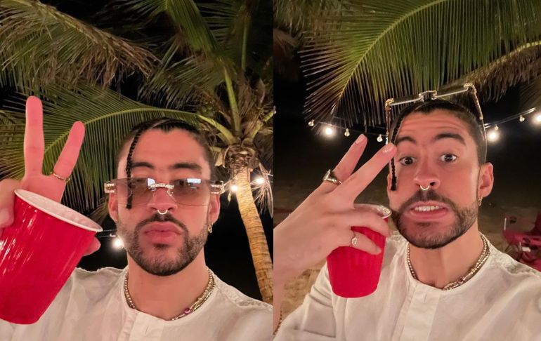 Bad Bunny arroja el celular de una fanática que quería una foto con él [VIDEO]