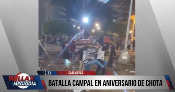 Cajamarca: batalla campal en aniversario de Chota